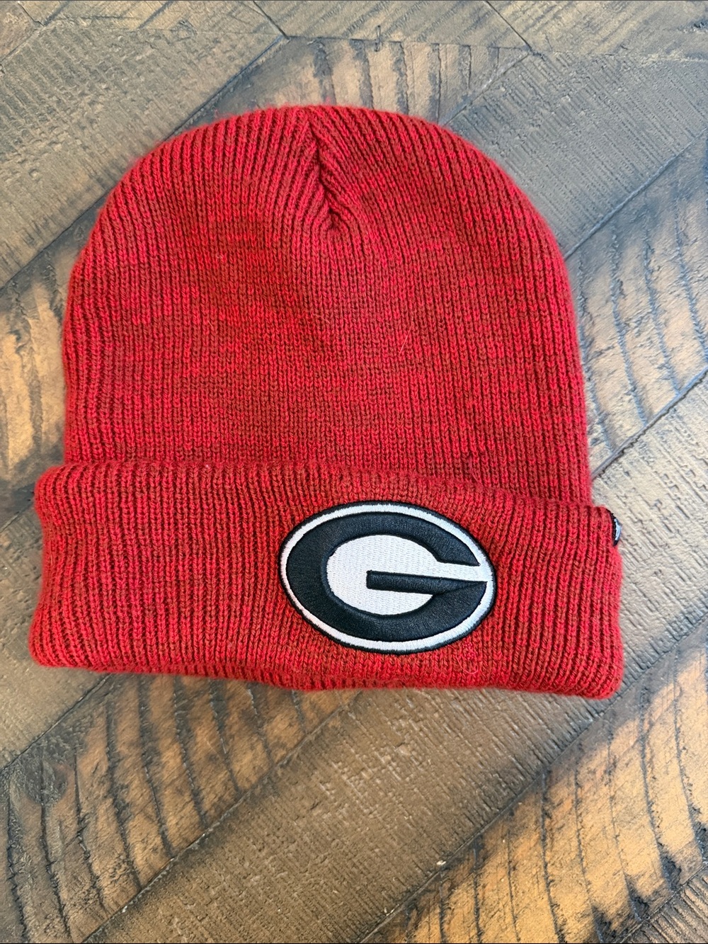 '47 Red Knit Beanie with Branded Tag